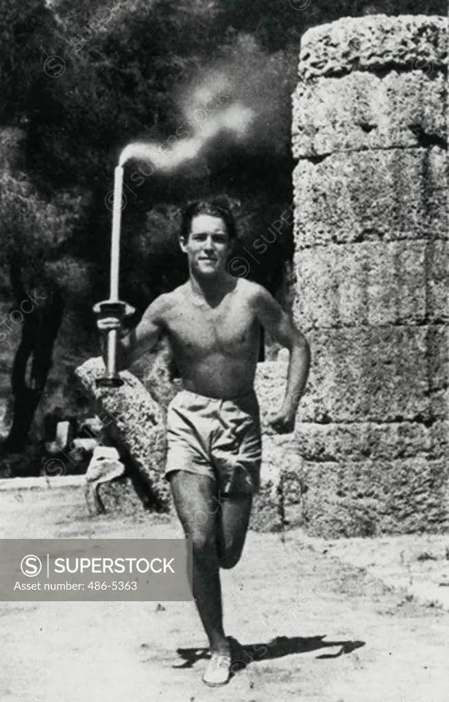 Greece, Olympic torch bearer, 1936