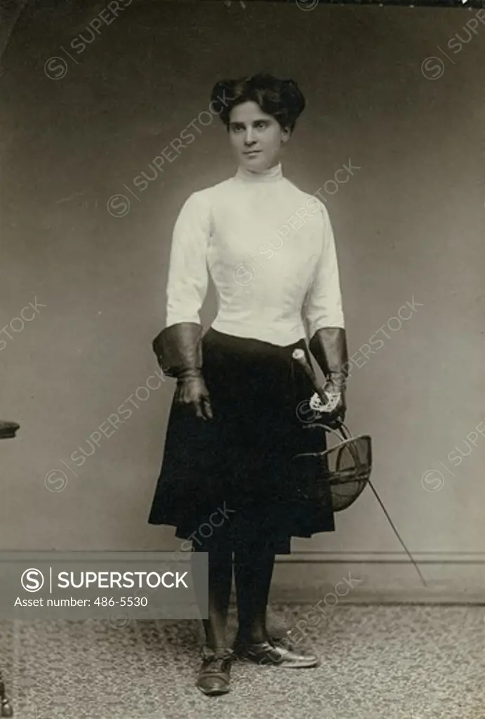 Female fencer portrait