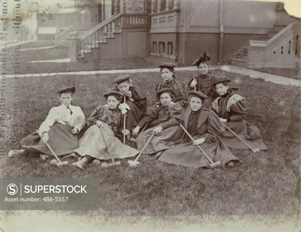 Female croquet team, 1880's