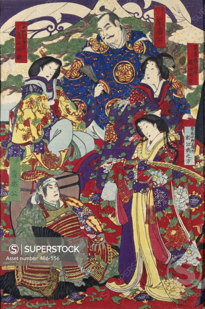 Tokugawa Ieyasu and Tokugawa Hidetada Artist Unknown (Japanese) Woodblock print Culver Pictures Inc.