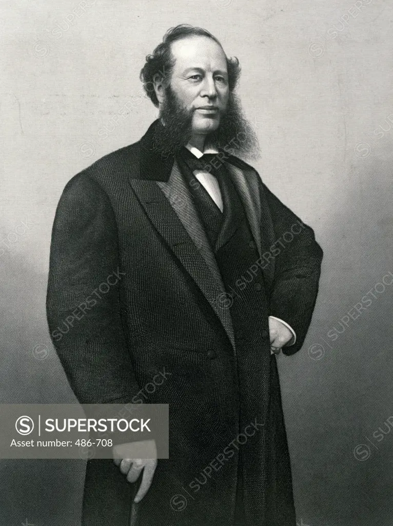 William Henry Vanderbilt (1821-1885) Railroad Executive Engraving Culver Pictures Inc.