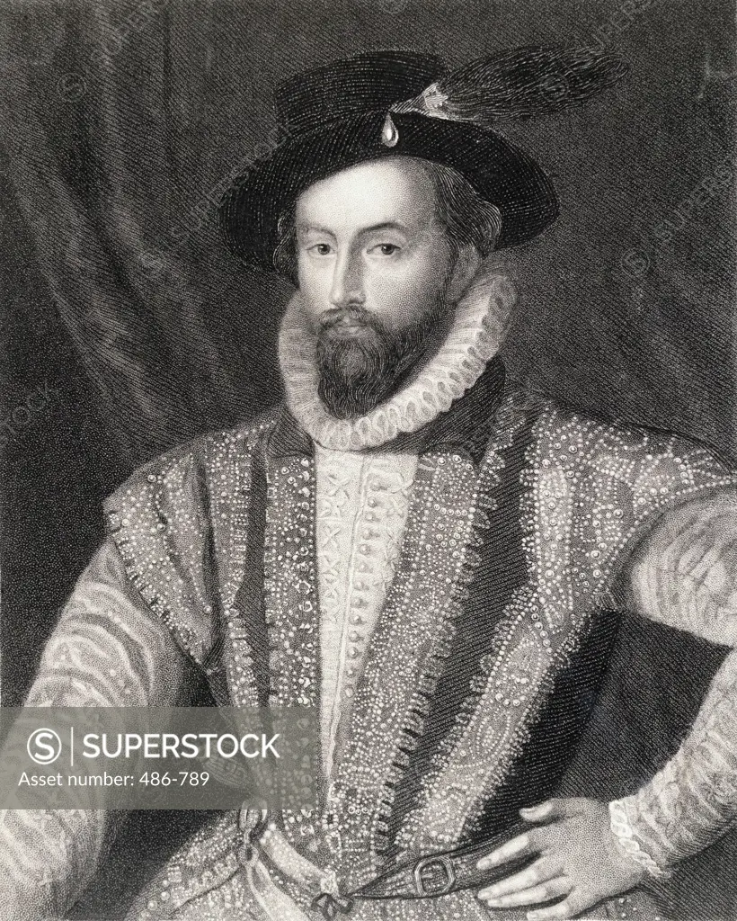 Sir Walter Raleigh (1554-1618) English Adventurer & Writer Engraving Culver Pictures Inc.