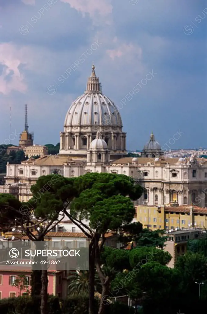 High angle view of a basilica, St. Peter's Basilica, Vatican City