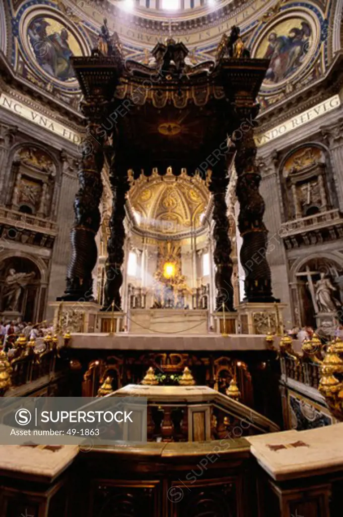 Interior of a basilica, St. Peter's Basilica, Vatican City