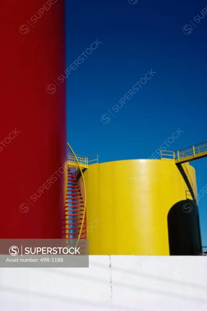 Oil storage tanks, Oyster Bay, New York, USA