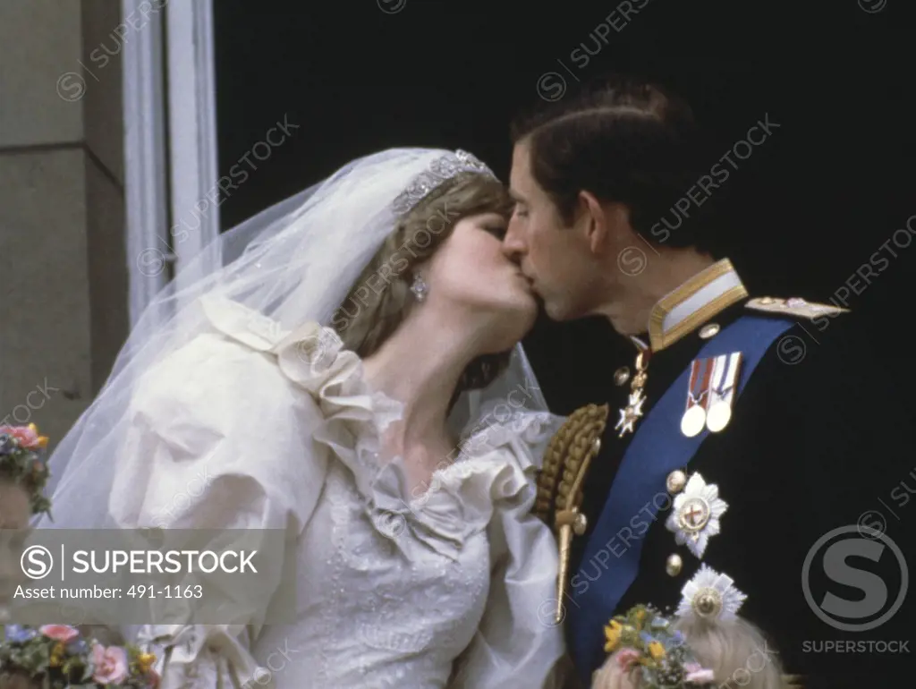 Prince Charles and, Princess Diana, Buckingham Palace, London, England on July 29, 1981