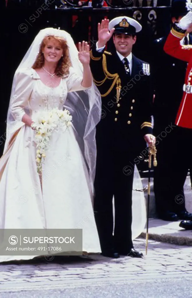 Prince Andrew and Sarah Ferguson, Royal Wedding, July 23, 1986