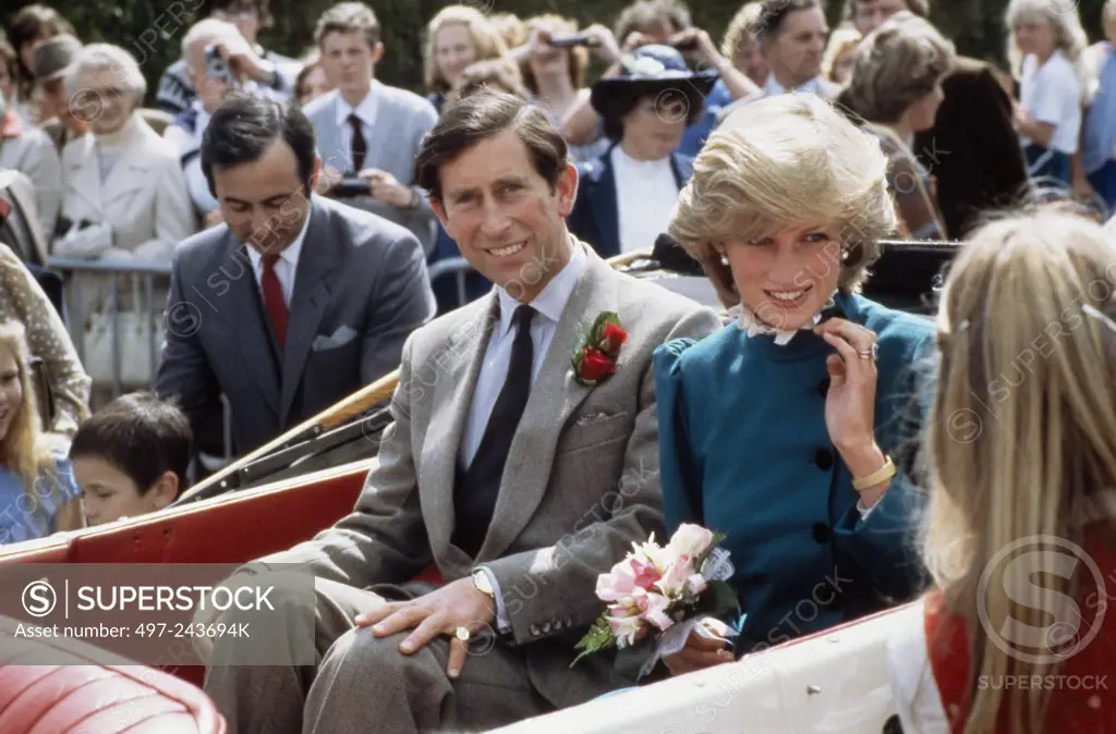 Prince & Princess of Wales, Visited St. Columbs, Cornwall, England 27.5.83