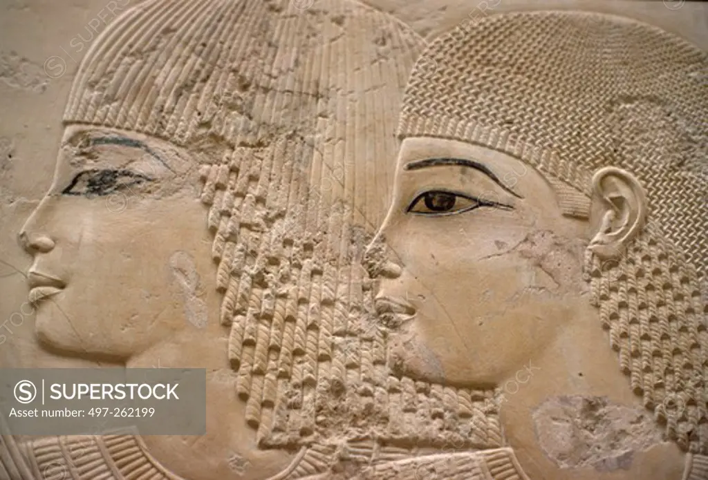 Bas-Relief on Family Tomb of Ramose, Vizier of Amenhotep III, egyptian art