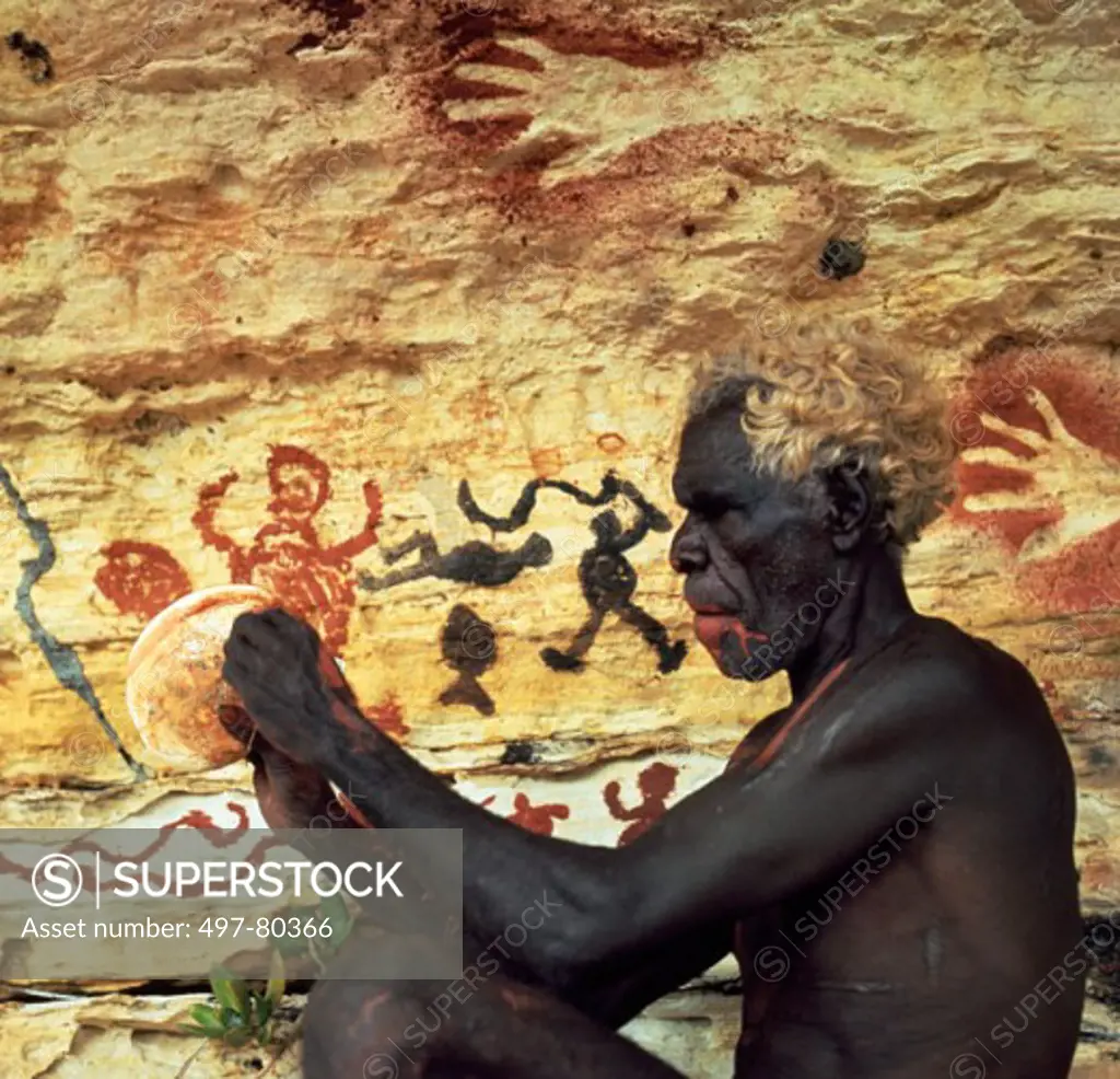 Aboroginal Artist's Bone Cave Wessel Isle Australia