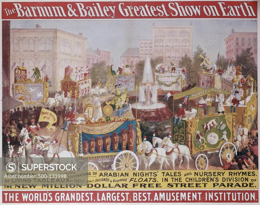 Greatest Show on Earth, Barnum and Bailey Circus, poster
