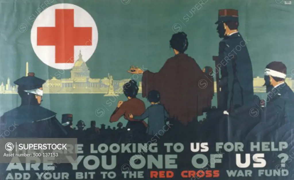 They Are Looking to Us For Help, Are You One of Us, World War I poster, Nostalgia UK, 500