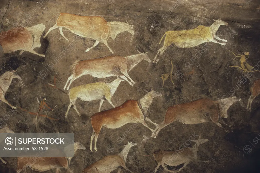 Rock Painting Prehistoric Art South Africa 