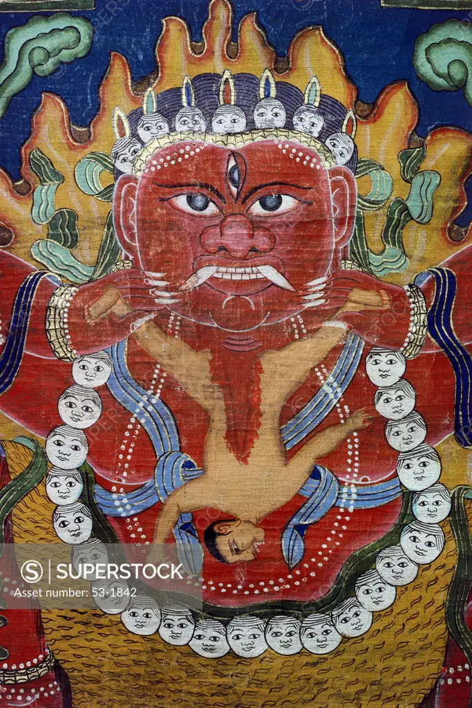 Goddess Kali Tanka Painting  Tibetan Art Nepal