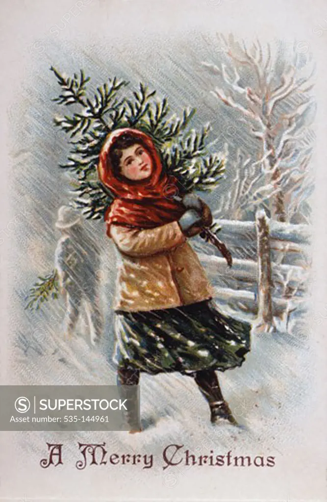 A Merry Christmas 1908 Nostalgia Cards 