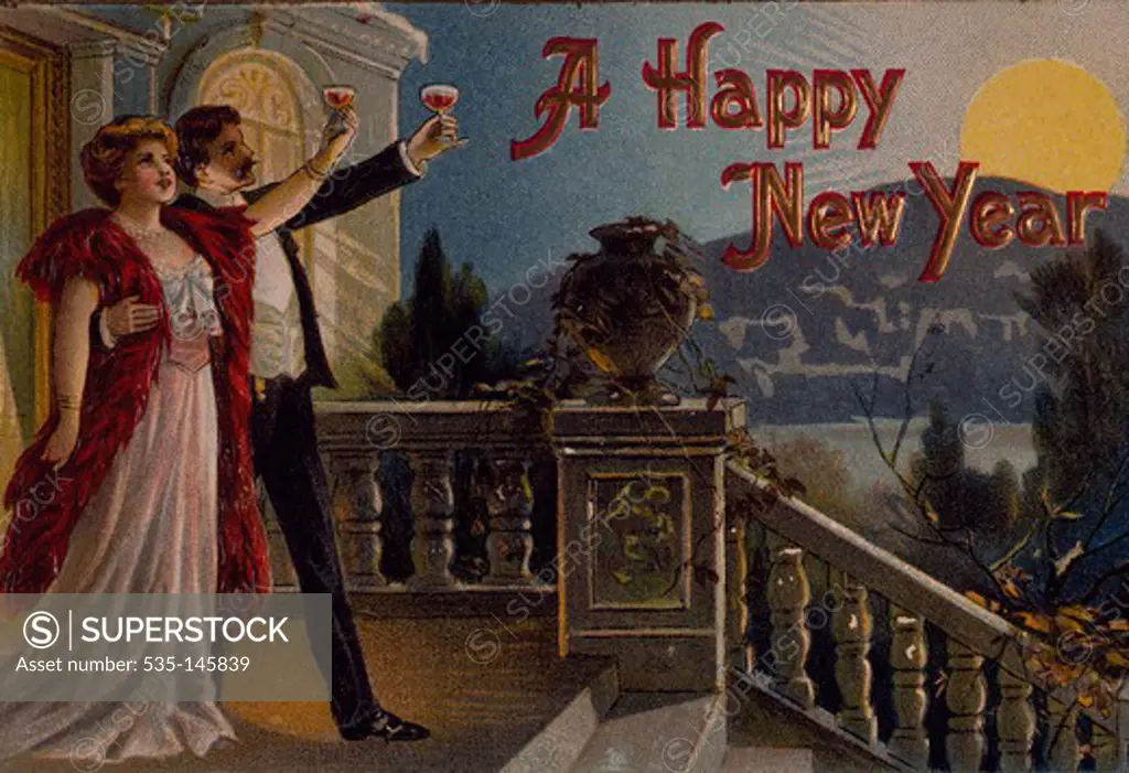 A Happy New Year, Nostalgia Cards, 1909