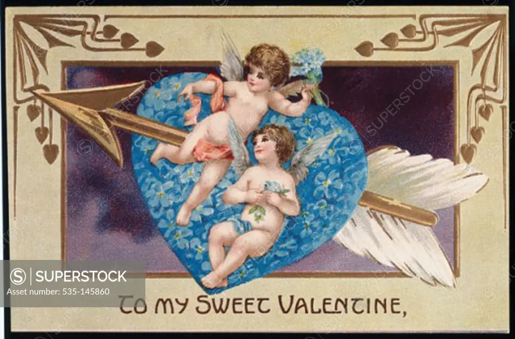 To My Sweet Valentine 1907 Nostalgia Cards 