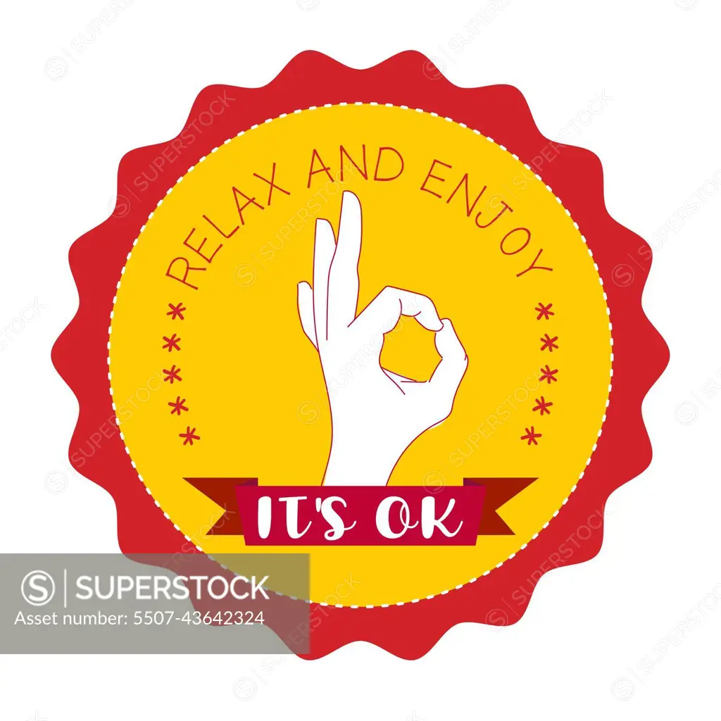 sticker with ok symbol - SuperStock