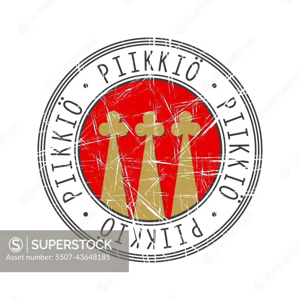 Piikkio city postal rubber stamp