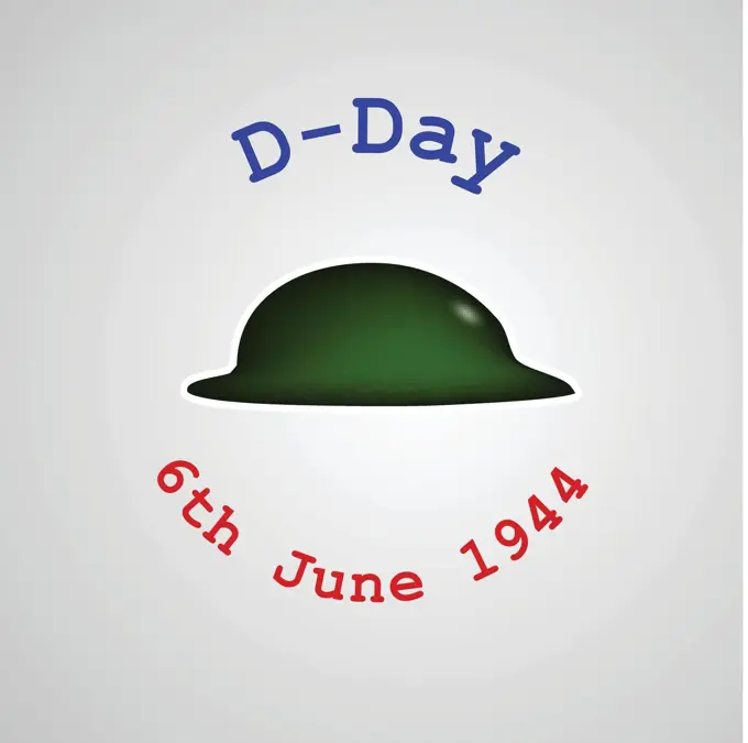 illustration of U.S.A D-Day background