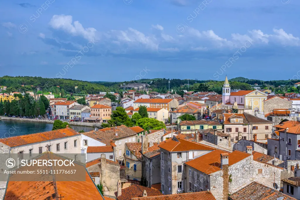 Blick auf die Altstadt von Porec, Istrien, Kroatien, Europa
