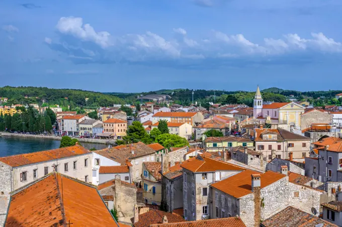 Blick auf die Altstadt von Porec, Istrien, Kroatien, Europa