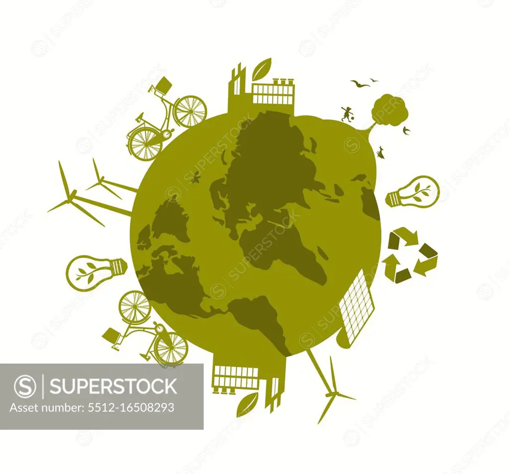 Digitally generated Earth day vector
