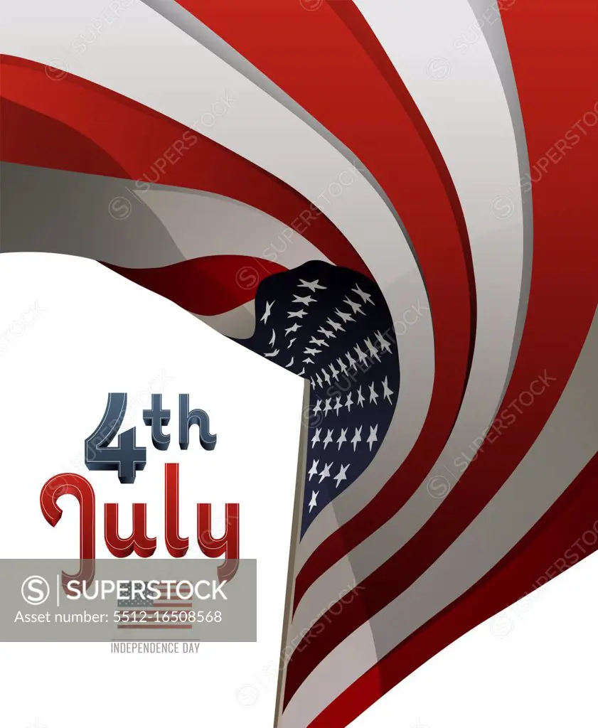 Digitally generated  Independence day greeting vector