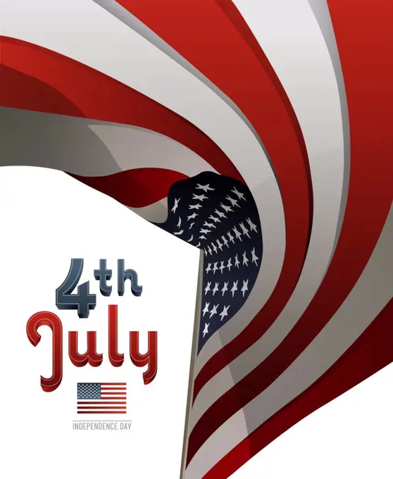 Digitally generated  Independence day greeting vector