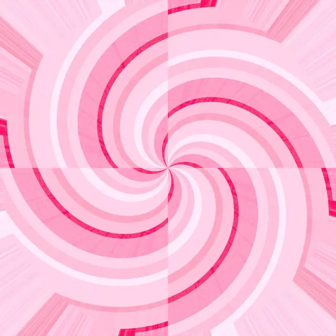 Pink and white curves forming spirals