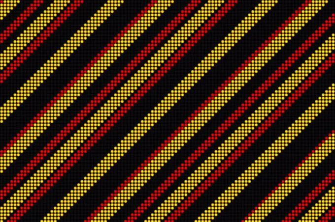 Digitally generated cool linear pattern in black red and yellow