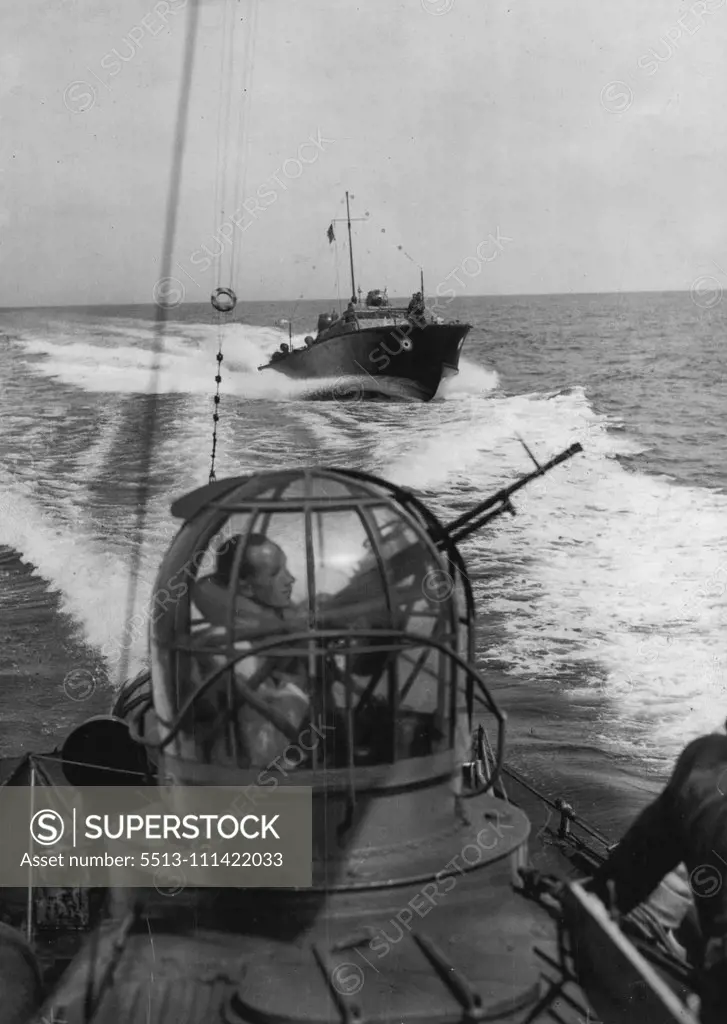Air-Sea Rescue Service -- The turret of one of the air-sea ***** launches in the Channel. The high-speed launches of the Air-Sea Rescue Service run by the Navy and Royal Air Force, are armed with turret anti-aircraft guns as defense against enemy aircraft. October 1, 1941. (Photo by London News Agency Photos).