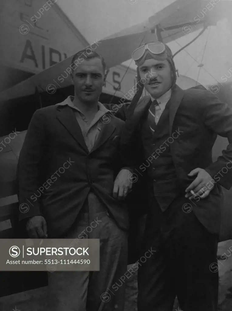 Southern Cross Jr. Guy Menzies (right) & Albert James. March 4, 1931.