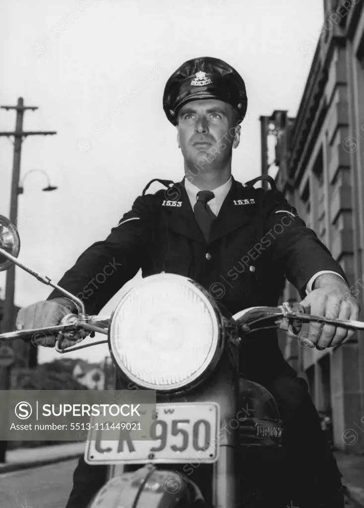 Motor cycle police. September 21, 1955.
