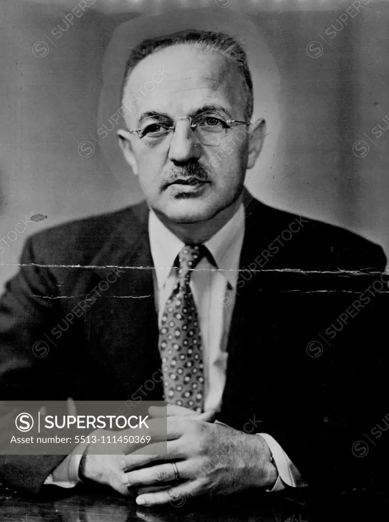 Harry Dexter White A portrait of the late American treasury official who is alleged to have been engaged in anti-American espionage. December 29, 1953. (Photo by Camera Press).