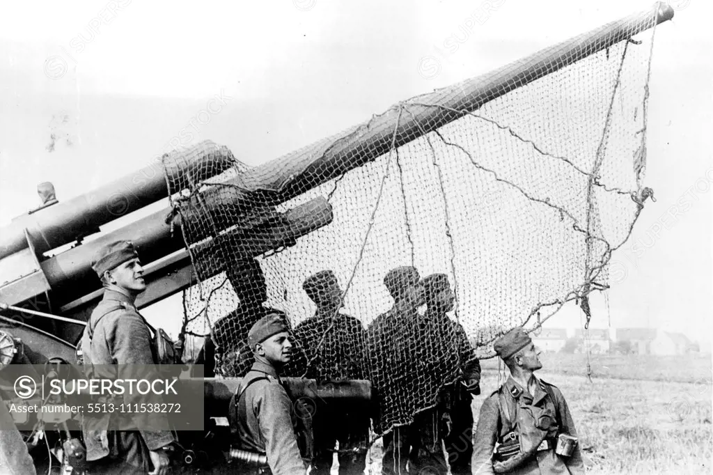 German Anti-Aircraft Exercises: Anti Aircraft manoeuvres are being carried out this week by the German Air Force in the Helle-Merseburg district. August 20, 1936. (Photo by Keystone).