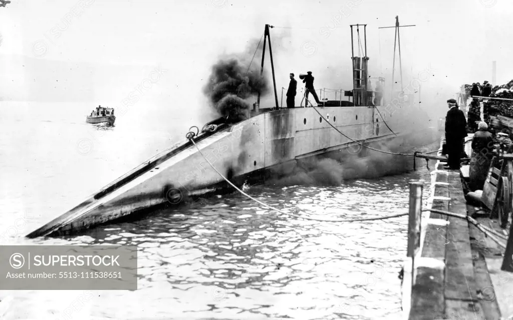 Where There's Smoke - There's Not Always Fire: Despite appearances the Submarine Nautilus is not Ablaze. The smoke is coming from the engine from during one of the tests to which the Sir Hubert Wilkins and his men have been putting the craft in which they hope to reach the north pole. June 9, 1931. (Photo by International Newsreel Photo).
