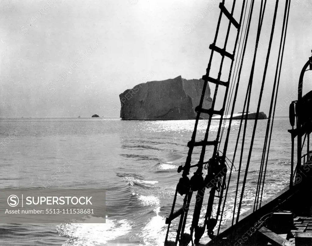 Ellesmere Land Expedition: A striking study of an iceberg, seen on voyage to Disko. November 26, 1934.