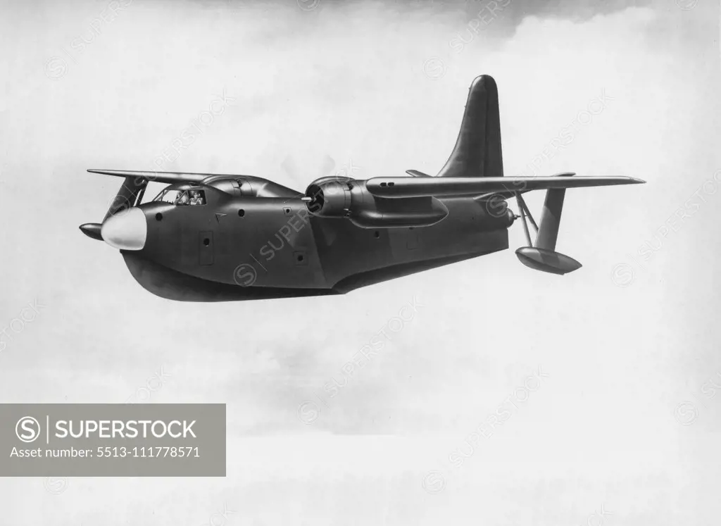 The first post-war, twin-engine flying boat to be developed by the U. S. Navy will be the Martin P5M-1, an initial production contract having been awarded to The Glenn L. Martin Company. The order was revealed today in a joint announcement by the Department of Defense and C. C. Pearson, president of the Martin Company. The Martin P5M-1 is primarily intended for anti-submarine warfare operations anywhere in the world, but also will serve as a cargo or general utility carrier. The P5M-1 will succe
