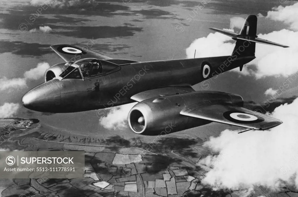 Britain is Flying World's Most Powerful Two of the Sapphire jets installed in a Gloster Meteor 8 fighter. Performance details of the engine are still secret. Compressing the power of four Super-Fortress engines in its 2,500 pounds bulk, the Armstrong Siddeley Sapphire has been disclosed as the world's most powerful jet. The Sapphire Just secret list, has another achievement to its credit - its designers have in a large measure, countered the high fuel consumption that was the drawback of earlier
