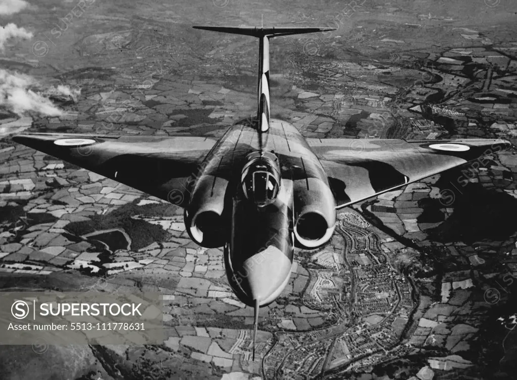 Wonder of the Javelin Revealed: Beats Vision Barrier to 'Kill' Atom Bombers. British security has lifted the veil on hitherto secret facts about the Gloster GA5 Javelin all-weather supersonic Delta fighter (of which this is a new air-to-air picture) the atom *****. August 26, 1952.