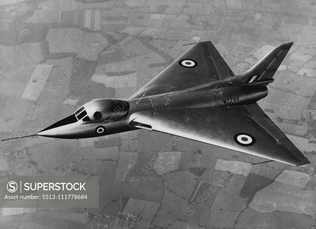 Britain's New Avro -- Britain's new Avro dual-control delta-wing research plane, just off the secret list, makes its first flight. The lane will be shown to the public for the first time at the Farnborough Air Show in September. August 21, 1953.