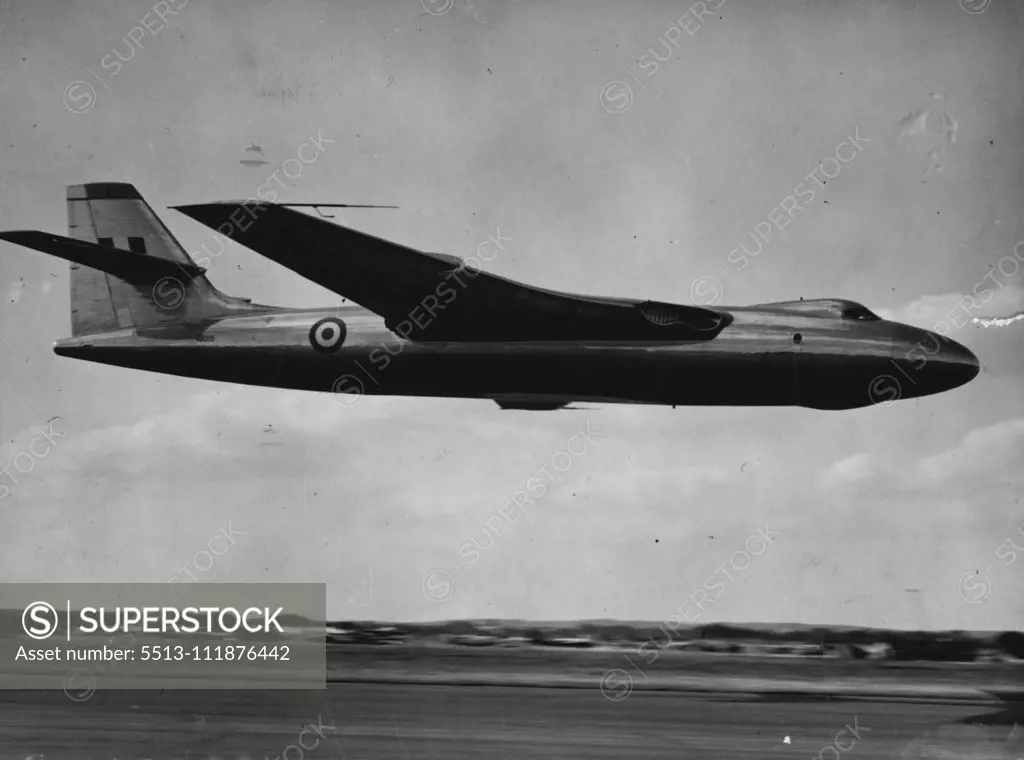 World's Most Formidable Weapon In Flight -- The Valiant in flight at Farnborough today. Believed to be the most formidable weapon of its class in the World, the Armstrong-Vickers' Valiant was seen in flight at Farnborough, Hants, today at ***** rehearsal of the society of British Aircraft constructors' forthcoming display. September 01, 1952. (Photo by Paul Popper).;World's Most Formidable Weapon In Flight -- The Valiant in flight at Farnborough today. Believed to be the most formidable weapon o