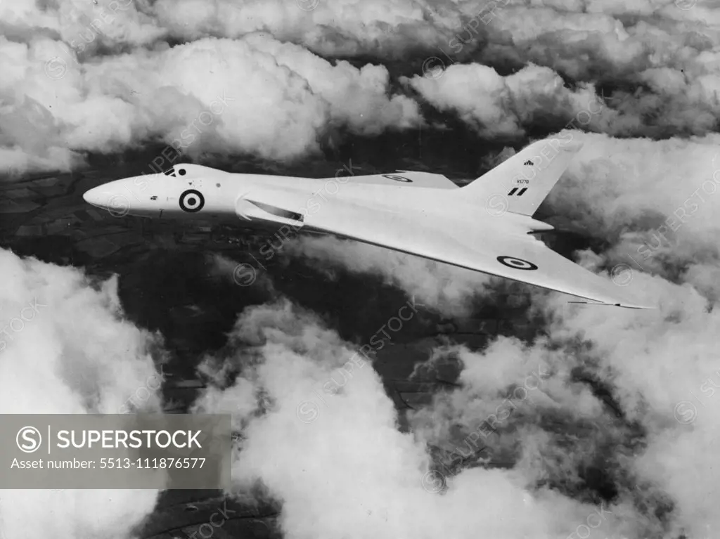 World's First Delta-Jet Bomber-New Picture -- This is a new picture of the world's first four-jet operational delta bomber, the Avro 698. The Delta shape enables the aircraft to fly faster, higher and and farther with a bigger load and with greater economy than anything else in the world. The 698 made its first flight on August 30 and flew many times for thrilled crowds during the week-long Farnborough air display. But so secret is the aircraft that the Ministry of Supply did not allow it to la