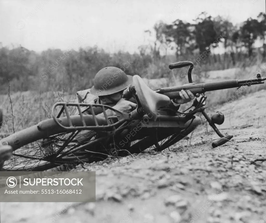 "Flying Troops Trains" For A Speedier War - Cyclists swing quickly into action. July 02, 1942.