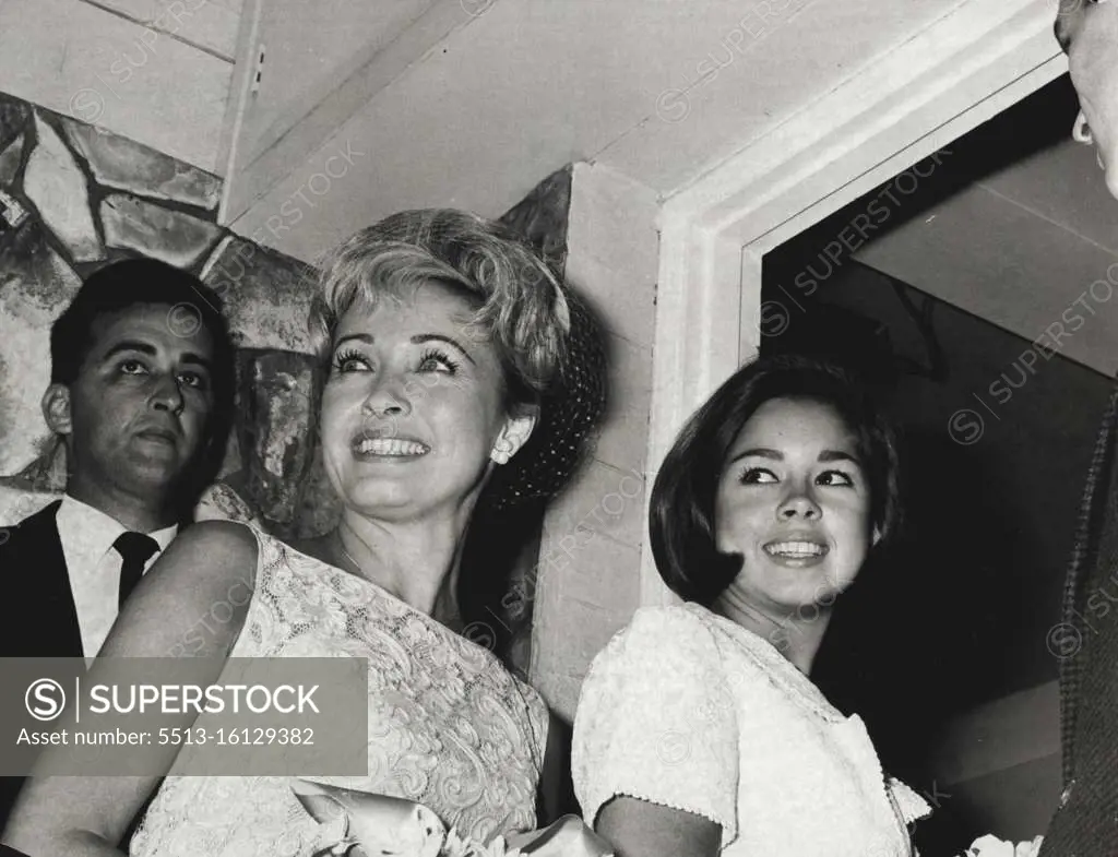 Jane Powell with her daughter Mona 18, outside the wayside chap wayside chapel before he marriage to Hollywood Publicity Officer Jim Fitzerland. June 27, 1965. (Photo by Roger Martin/Fairfax Media).