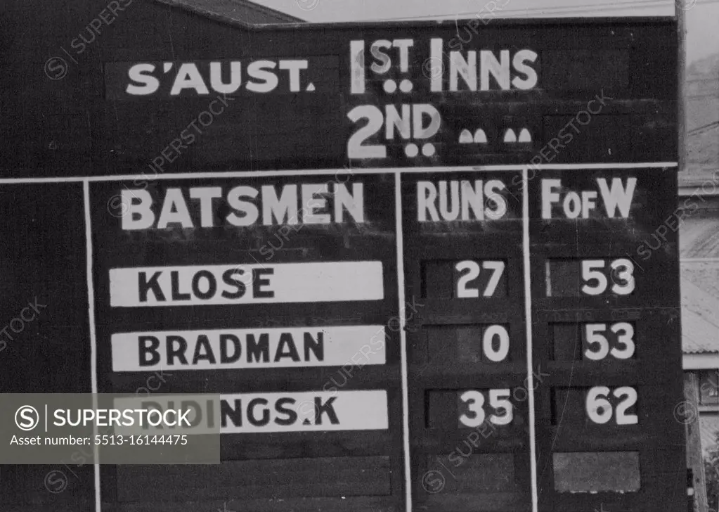 "Come War, Come Rain - We Must Have Our Cricket" "O" Dradman! The score board at the Brisbane Cricket Ground at the fall of the third wicker yesterday was historic. February 7, 1940.