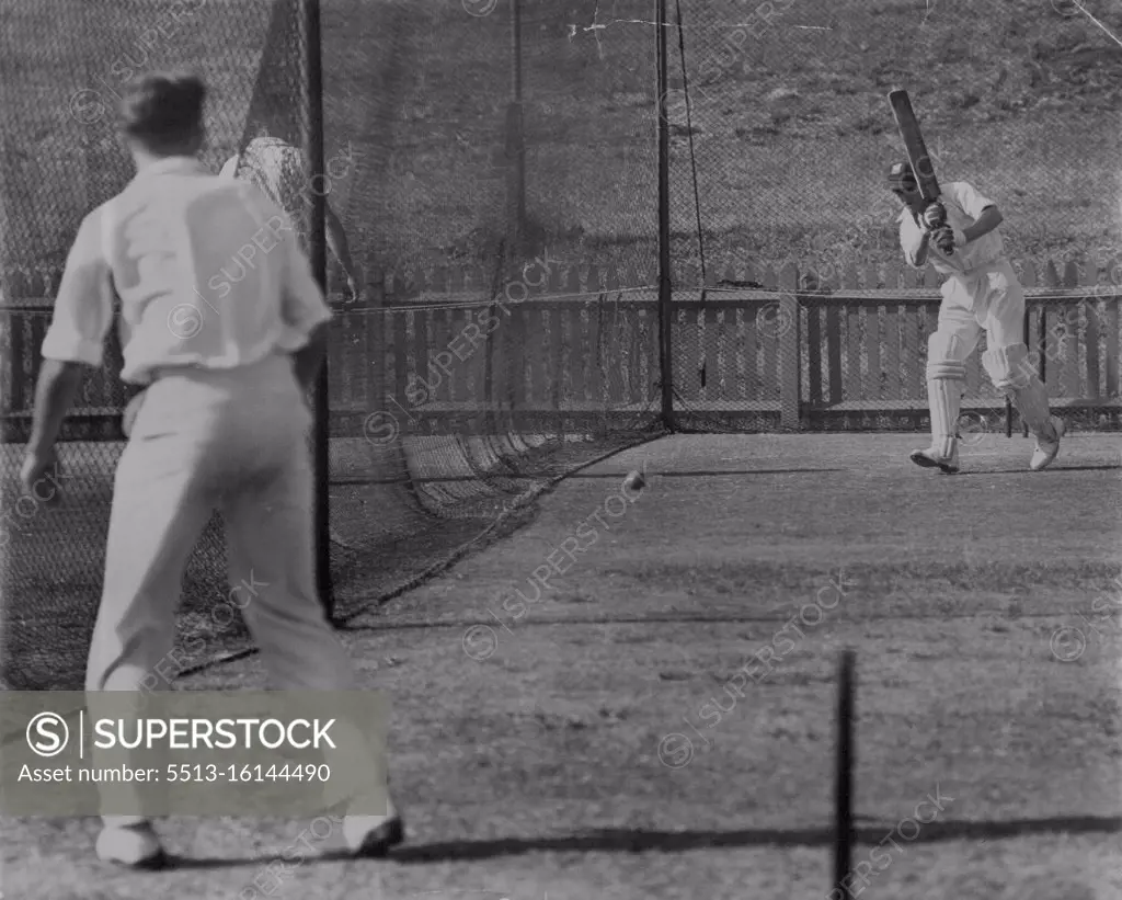 Richie Benaud bowler to R. Madden. December 01, 1948.