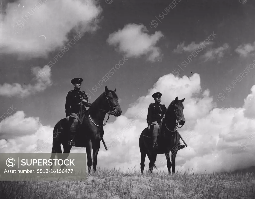 Cyprus Police. Attached to rural police stations are mounted men who cover the areas where motorcycles cannot go. Seen at Aghirda. July 1, 1951. (Photo by British Official Photograph).