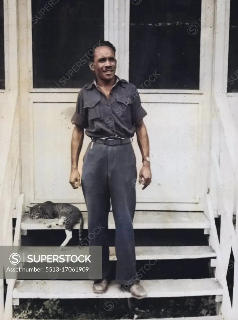 Marcus Kassiepo, an influential figure among the coastal villages of Western New Guinea. March 27, 1950.